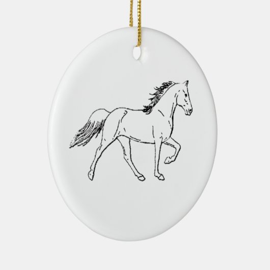 Tennessee Walking Horse Keramisch Ornament (Rechts)