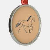 Tennessee Walking Horse Metalen Ornament (Rechts)