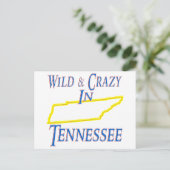 Tennessee - Wild en Crazy Briefkaart (Staand voorkant)