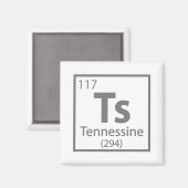 Tennessine - Tennessee Science Periodic Table Magneet (Voorkant / Achterkant)