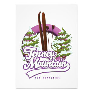Tenney Mounnew hampshire ski logo Foto Afdruk