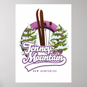 Tenney Mounnew hampshire ski logo Poster
