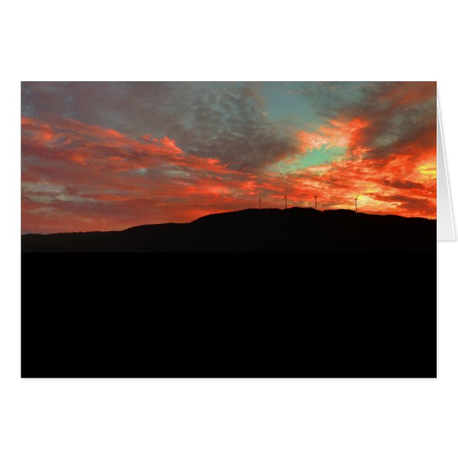 Tenney Windfarm Sunset Poster (Voorkant Horizontaal)
