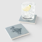 Tenniel's Dodo Marble Stone Onderzetter (Zijkant)