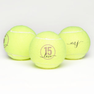 Tennis 15e verjaardag gepersonaliseerd tennisballen