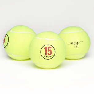 Tennis 15th Birthday Monogram Tennis Balls Tennisballen
