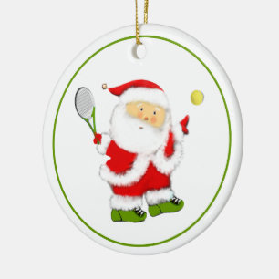 Tennis 2024 Kerstmis Keramisch Ornament
