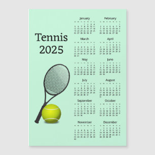 Tennis 2025 Kalender Magnetische Kaart