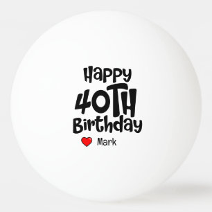Tennis 40e verjaardag pingpongballen