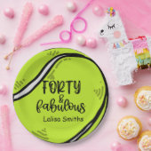 Tennis 40e verjaardagsfeestje op bord (Feest)