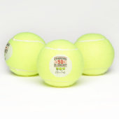 Tennis 50e anniversaire est grand avec des balles (Multiple)