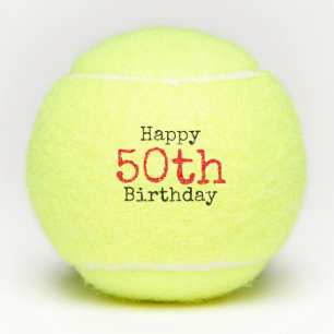Tennis 50ste verjaardag met tennisbal en nummer tennisballen