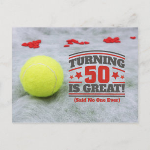 Tennis 50th Birthday is geweldig Briefkaart