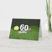 Tennis 60e carte anniversaire avec drapeau d'Améri (Devant)