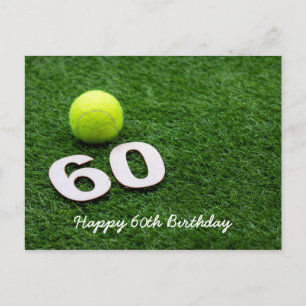 Tennis 60e verjaardag briefkaart