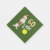 Tennis 60ste verjaardag voor vrouwelijke speler servet (Hoek)