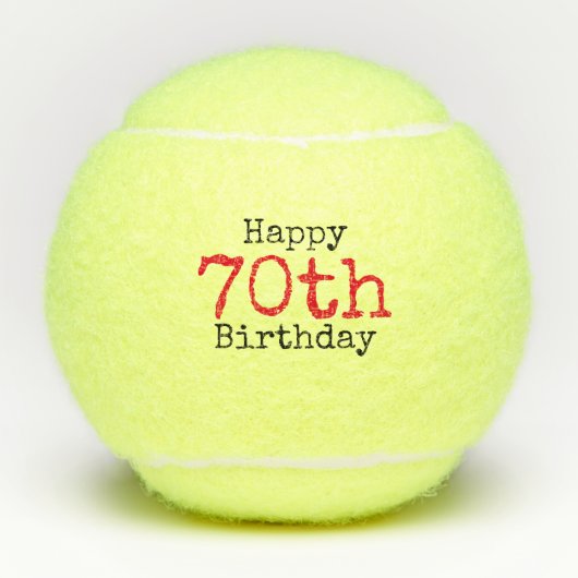 Tennis 70e anniversaire avec balle de tennis et no (Devant)