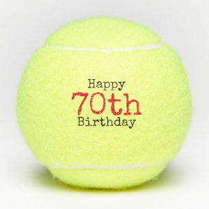 Tennis 70ste verjaardag met tennisbal en nummer tennisballen