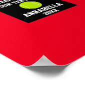 Tennis 7 Fotocollage Rode teamnaam Poster (Hoek)