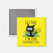 Tennis, alles is prima. magneet (Voorkant / Achterkant)