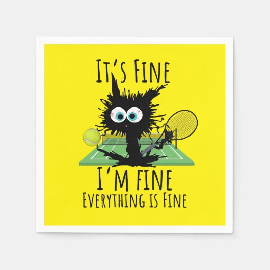 Tennis, alles is prima. servet (Voorkant)