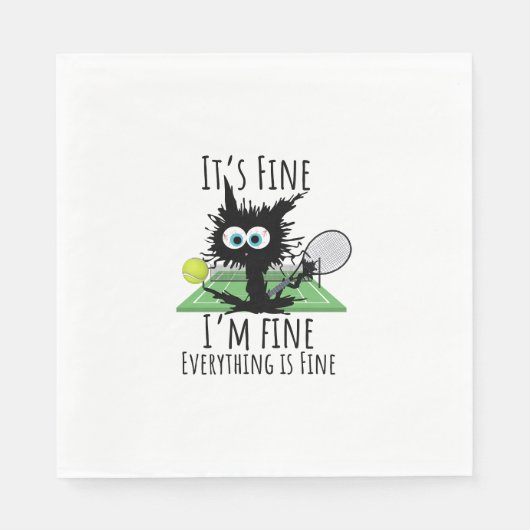 Tennis, alles is prima. servet (Voorkant)