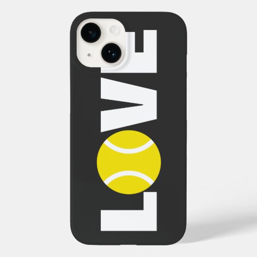 Tennis amour iPhone 14 coque couverture avec conce (Verso)