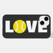 Tennis amour iPhone 14 coque couverture avec conce (Verso (horizontal))