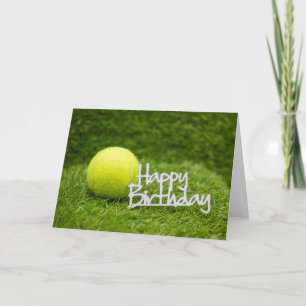 Tennis Anniversaire Amour sur carte verte