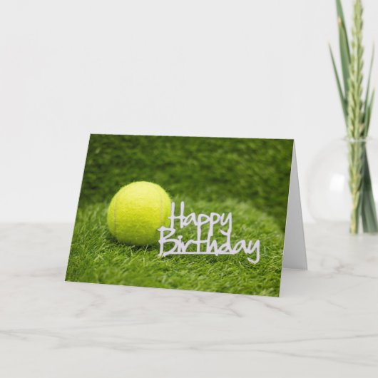 Tennis Anniversaire Amour sur carte verte (Devant)