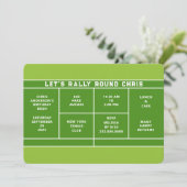 Tennis Anniversaire Fête Invitation (Debout devant)