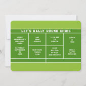 Tennis Anniversaire Fête Invitation (Devant)