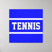 TENNIS Atletisch helderblauw met witte strepen Canvas Afdruk (Voorkant)