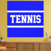 TENNIS Atletisch helderblauw met witte strepen Canvas Afdruk (Insitu (Woonkamer))