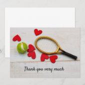 Tennis avec raquette merci beaucoup joueur (Devant / Derrière)