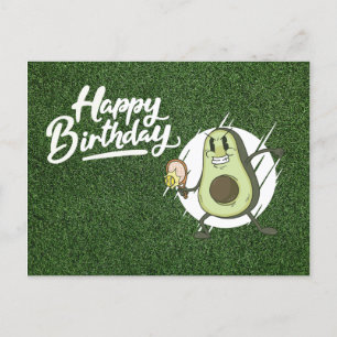 Tennis Avocado play tennis Birthday Kaart