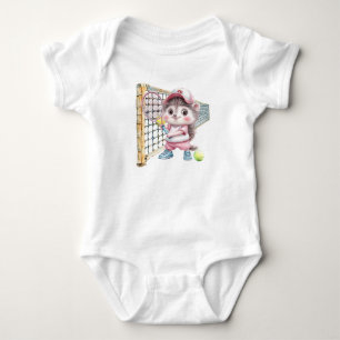 Tennis Baby Speler op tennisbaan Romper