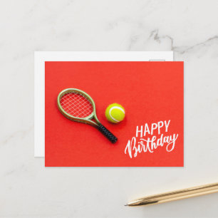 Tennis bal met Happy Birthday uit liefde Briefkaart