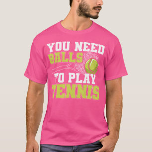 Tennis-balken met Racket Tennis Player T-shirt