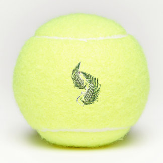 Tennis Ball Aotearoa NZ Fern Design Tennisballen