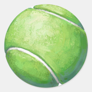 Tennis Ball Art Ronde Sticker