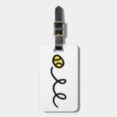 Tennis ball bagagelabel (Voorkant verticaal)