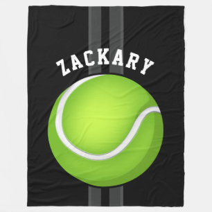 Tennis Ball Black Fleece Deken