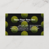 Tennis Ball Coach Black Visitekaartje (Achterkant)