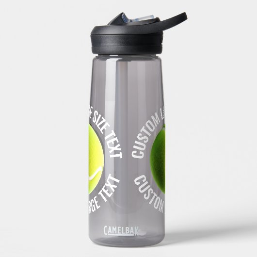 Tennis Ball Custom Personalized Large Text 25 oz. Waterfles (Links)