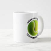 Tennis Ball Custom Personalized Small Size Text Extra Grote Beker (Voorkant rechts)