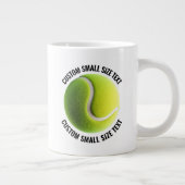 Tennis Ball Custom Personalized Small Size Text Extra Grote Beker (Rechts)