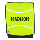 Tennis Ball Custom Text Bold Face Backpack (Voorkant)
