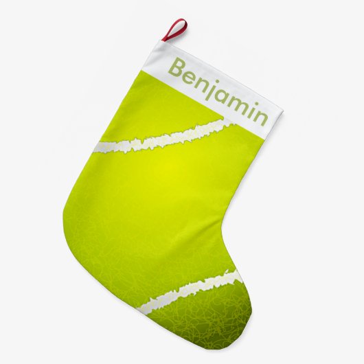 Tennis Ball Design Large kerststop Grote Kerstsok (Voorkant (Hangend))