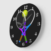 Tennis Ball en Rackets Grote Klok (Hoek)